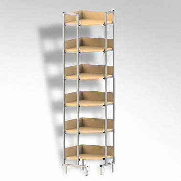 Стеллаж на металлокаркасе угловой - «globural.ru» - Серов